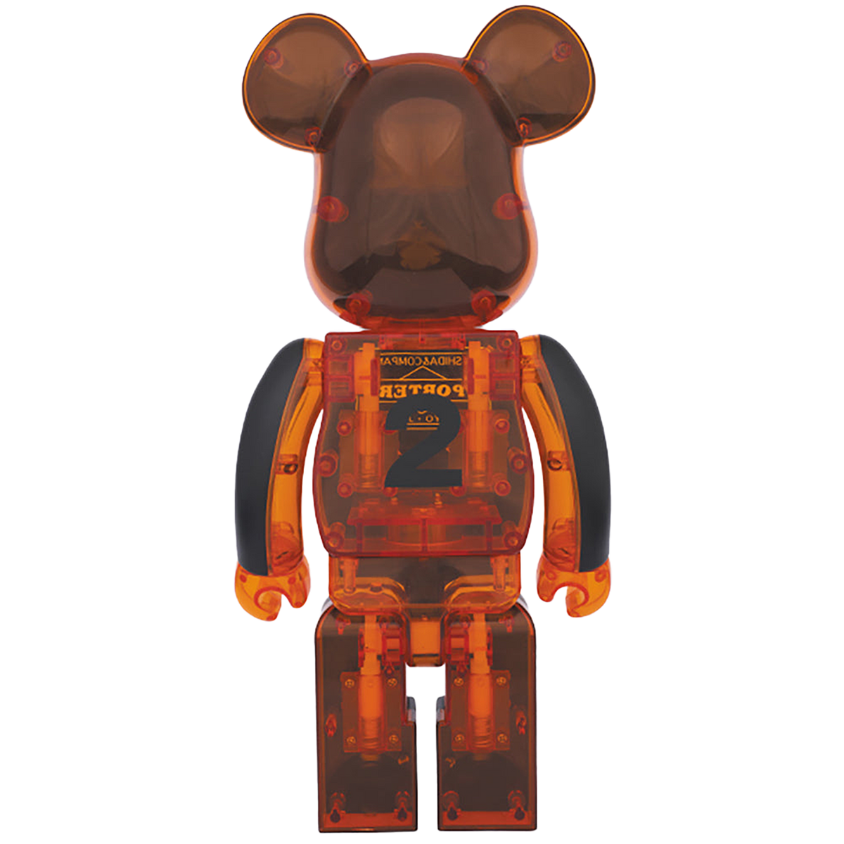 BE@RBRICK PORTER ブラック × スケルトンオレンジ 400％