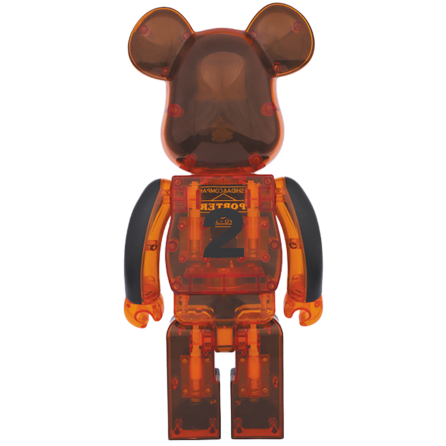 BE@RBRICK PORTER ブラック × スケルトンオレンジ 400％