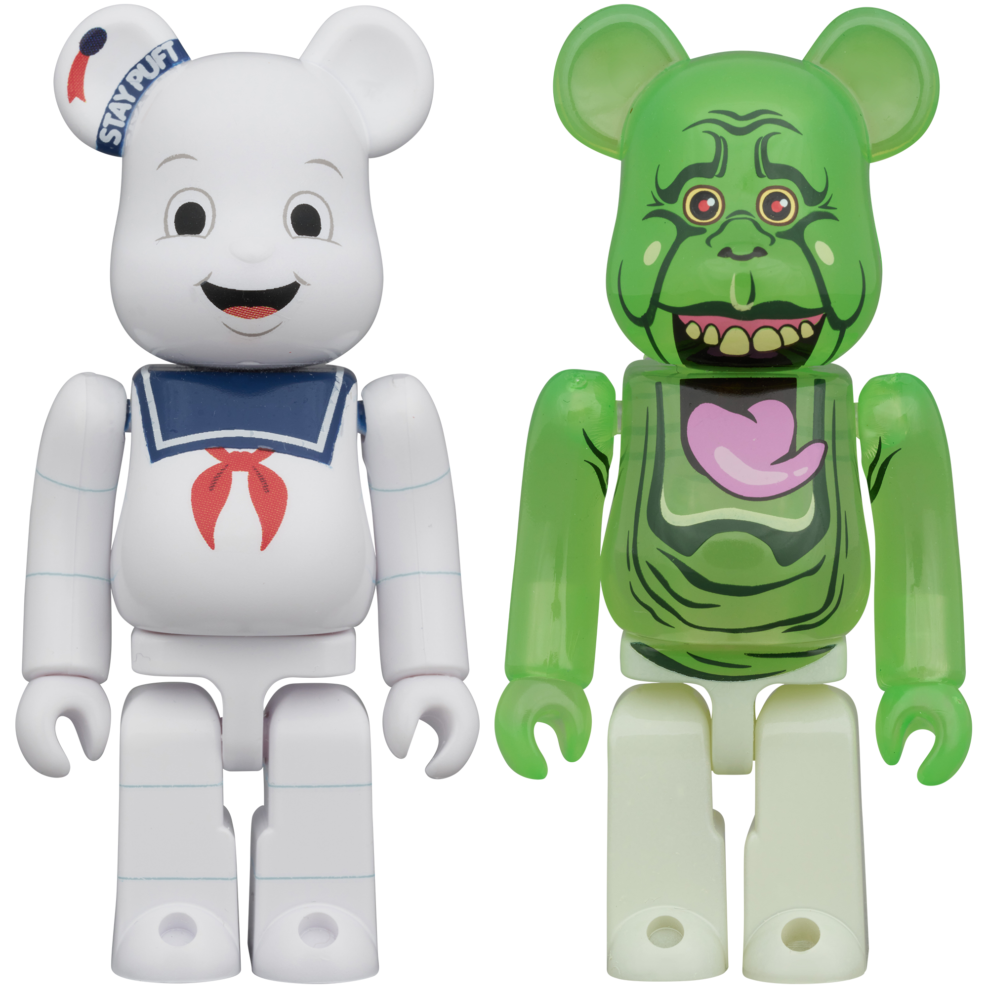 BE@RBRICK 2PCS SET STAY PUFT MARSHMALLOW MAN & SLIMER_0