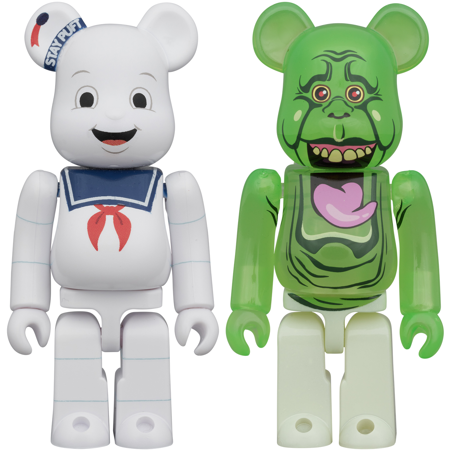 BE@RBRICK 2PCS SET STAY PUFT MARSHMALLOW MAN & SLIMER_0