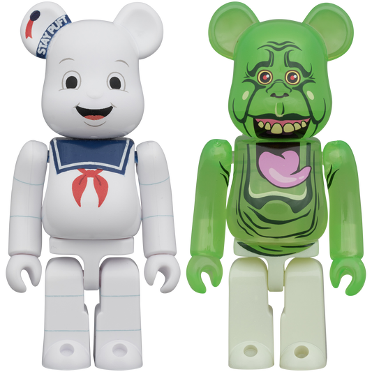 BE@RBRICK 2PCS SET STAY PUFT MARSHMALLOW MAN & SLIMER_0