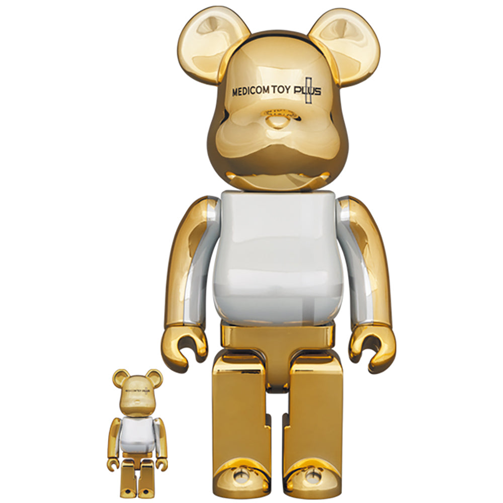 BE@RBRICK MEDICOM TOY PLUS GOLD CHROME Ver. 100％ & 400％_0