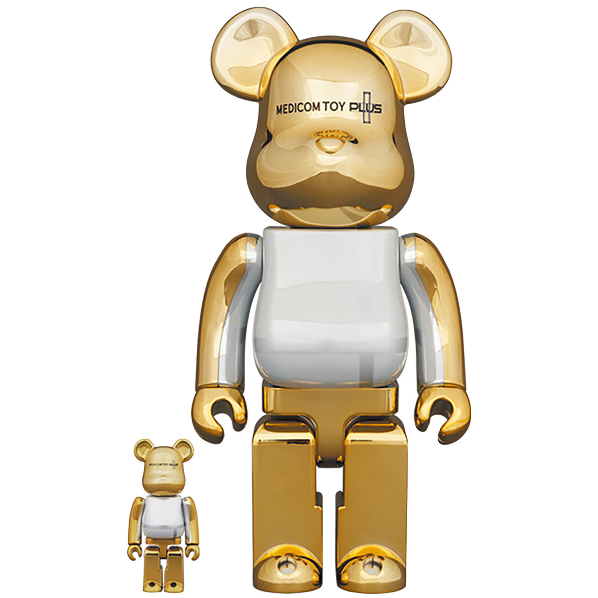 BE@RBRICK MEDICOM TOY PLUS GOLD CHROME Ver. 100％ & 400％