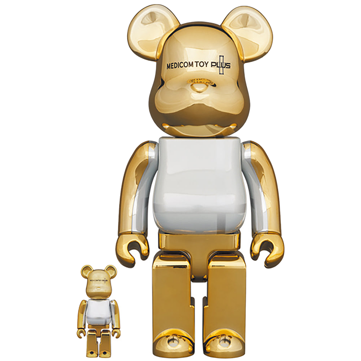 BE@RBRICK MEDICOM TOY PLUS GOLD CHROME Ver. 100％ & 400％