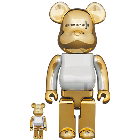 BE@RBRICK MEDICOM TOY PLUS GOLD CHROME Ver. 100％ & 400％