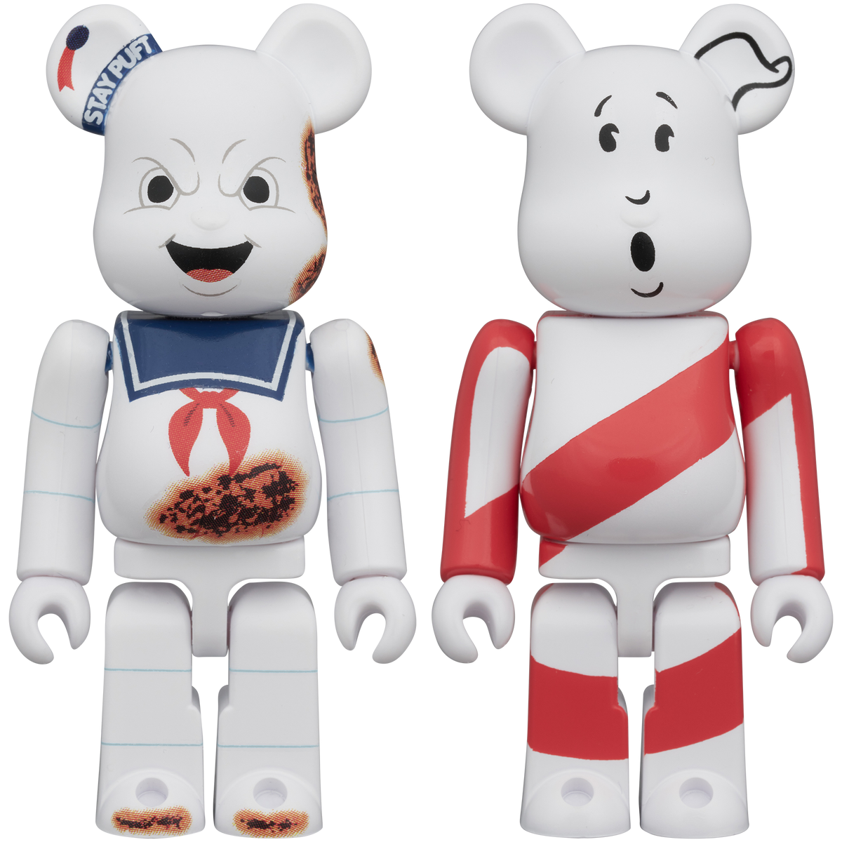 BE@RBRICK 2PCS SET STAY PUFT MARSHMALLOW MAN “ANGRY FACE” & NO GHOST_0