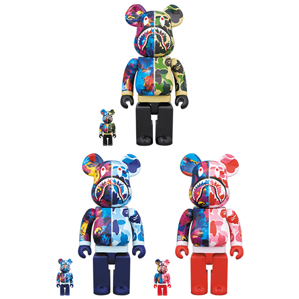 BE@RBRICK BAPE(R) × M / mika ninagawa SHARK 100％ & 400％_0