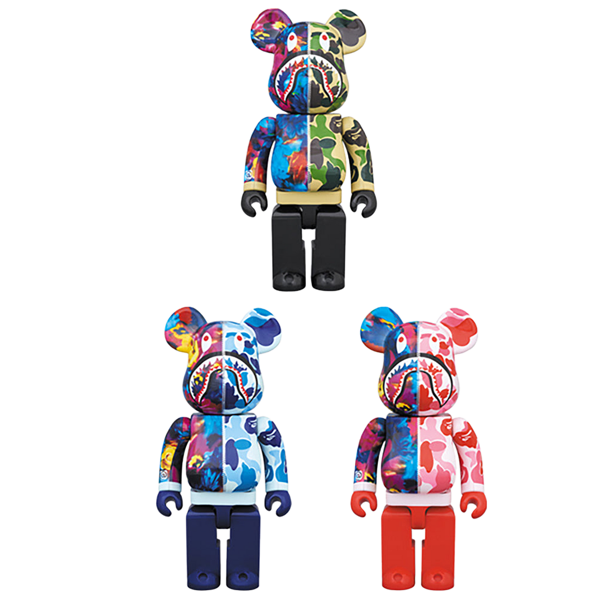 BE@RBRICK BAPE(R) × M / mika ninagawa SHARK 100％ & 400％