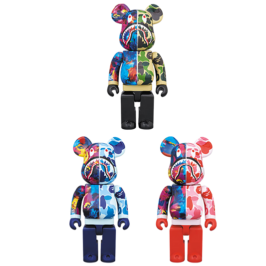 BE@RBRICK BAPE(R) × M / mika ninagawa SHARK 100％ & 400％