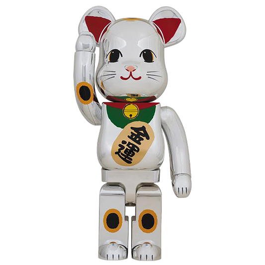 BE@RBRICK Manekineko Silver Plated 2 1000％【Lottery sale item: Cannot be purchased with other items】《Planned to be shipped in late May 2020》