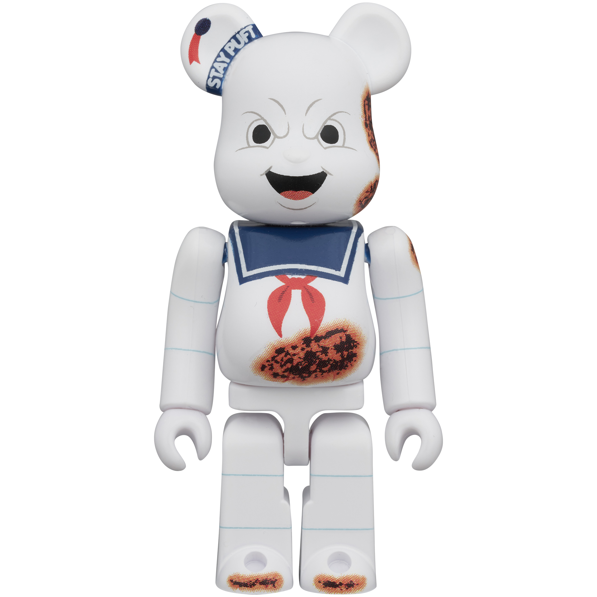 BE@RBRICK 2PCS SET STAY PUFT MARSHMALLOW MAN “ANGRY FACE” & NO GHOST_1