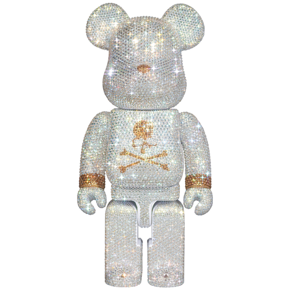 CRYSTAL DECORATE mastermind JAPAN BE@RBRICK 400％ WHITE & GOLD Ver._0