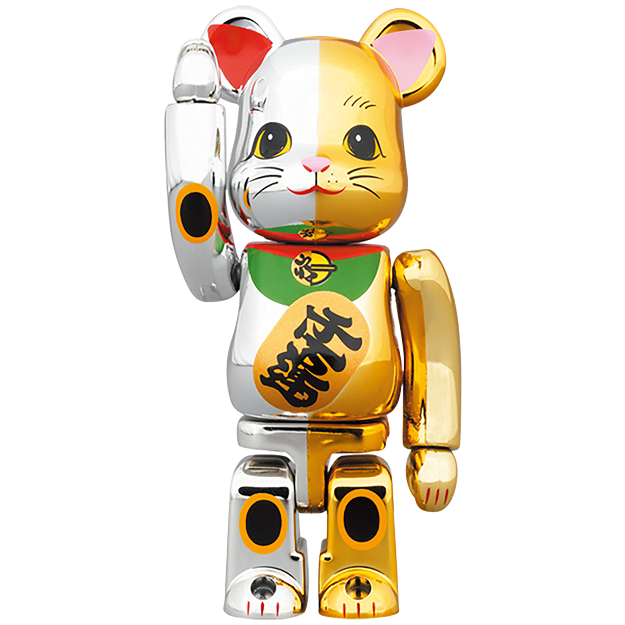 BE@RBRICK 招き猫 開運 銀×千万両 金 100％ & 400％