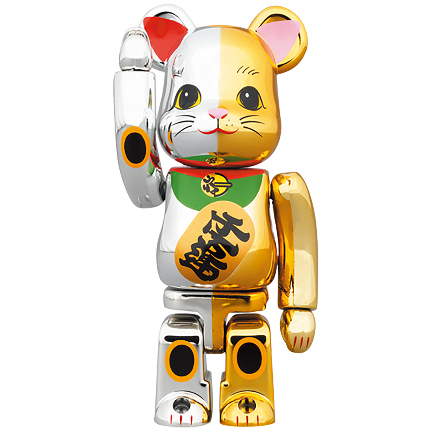 BE@RBRICK 招き猫 開運 銀×千万両 金 100％ & 400％