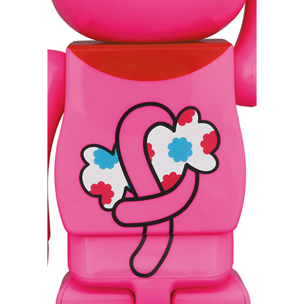 BE@RBRICK 招き猫 ペコちゃん 蛍光ピンク 100％ & 400％_3
