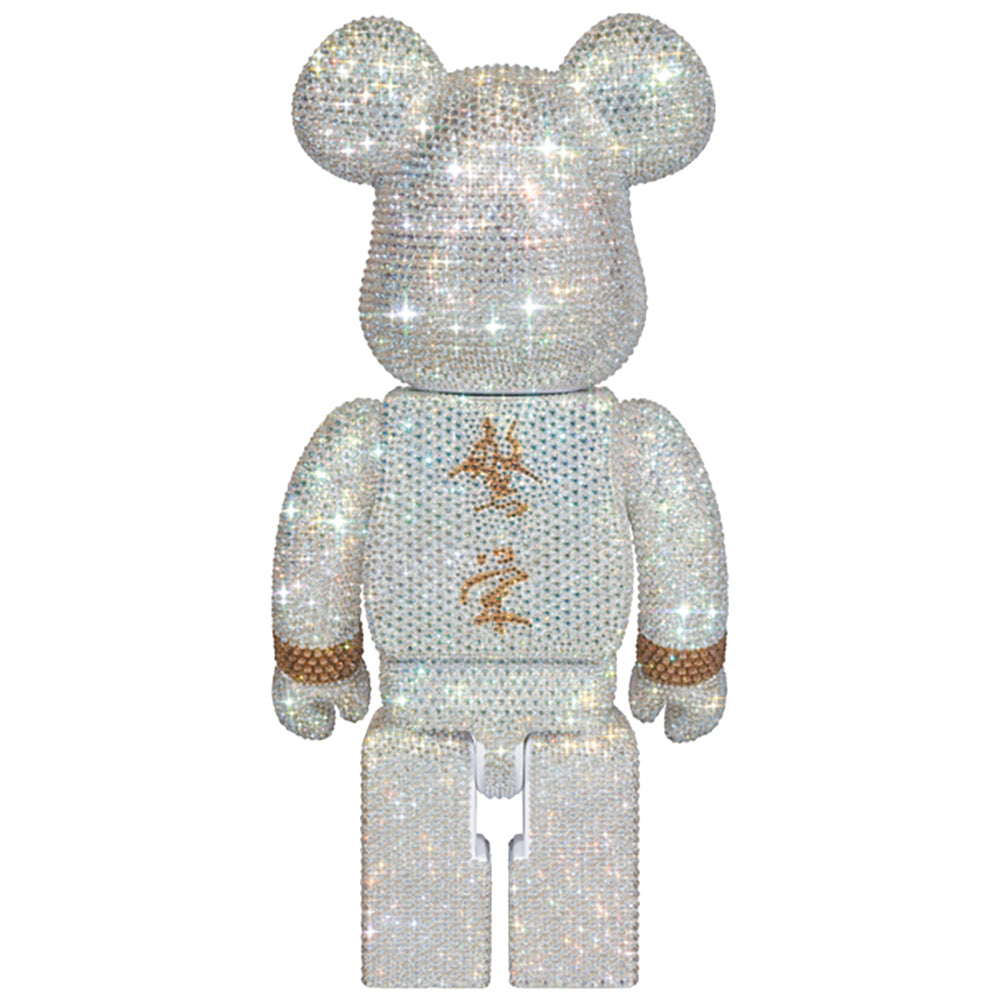 CRYSTAL DECORATE mastermind JAPAN BE@RBRICK 400％ WHITE & GOLD Ver._1