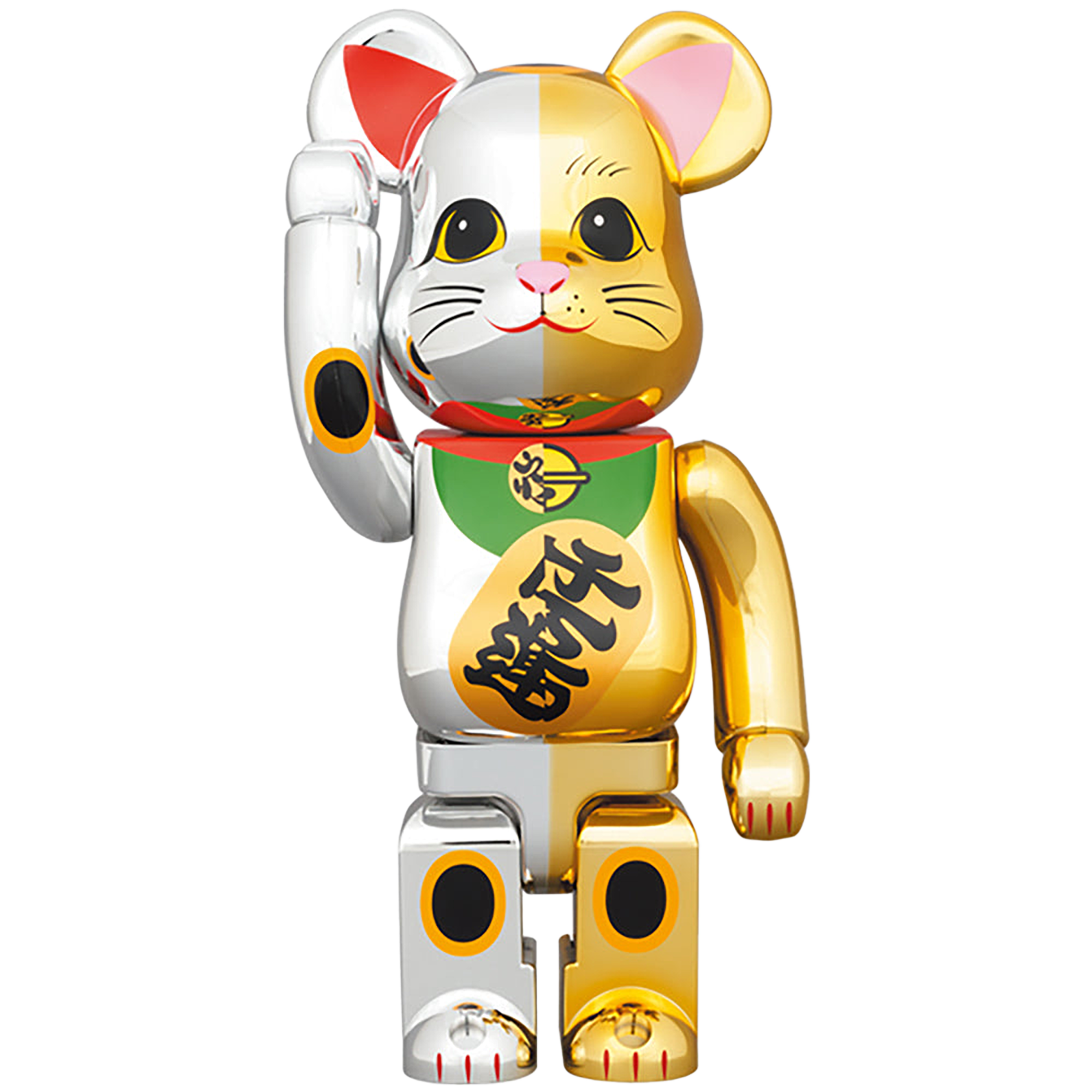 BE@RBRICK 招き猫 開運 銀×千万両 金 100％ & 400％