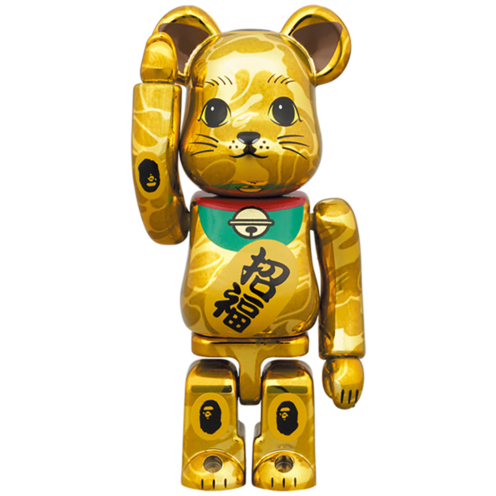 BE@RBRICK BAPE(R) 招き猫 金メッキ & 達磨 銀メッキ 100％ & 400％ 4PCS SET_1