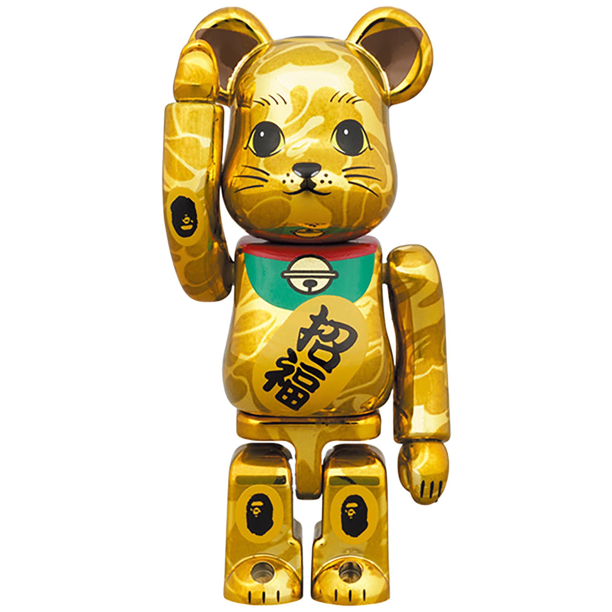 BE@RBRICK BAPE(R) 招き猫 金メッキ & 達磨 銀メッキ 100％ & 400％ 4PCS SET