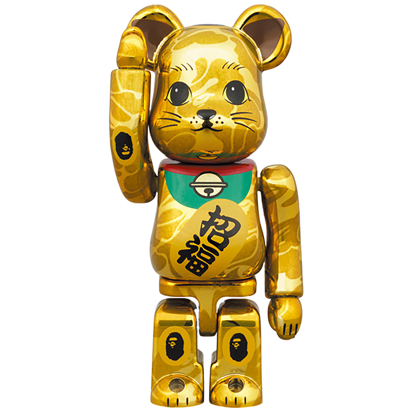 BE@RBRICK BAPE(R) 招き猫 金メッキ & 達磨 銀メッキ 100％ & 400％ 4PCS SET