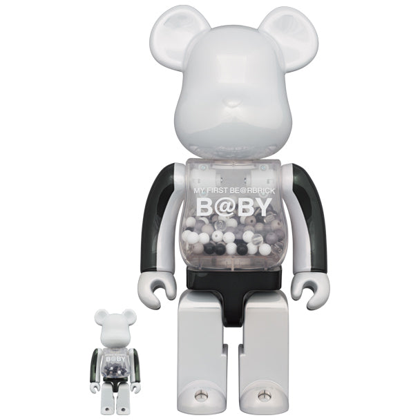 MY FIRST BE@RBRICK B@BY BLACK & WHITE CHROME Ver. 100％ & 400％_0