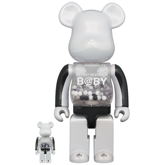 MY FIRST BE@RBRICK B@BY BLACK & WHITE CHROME Ver. 100％ & 400％_0