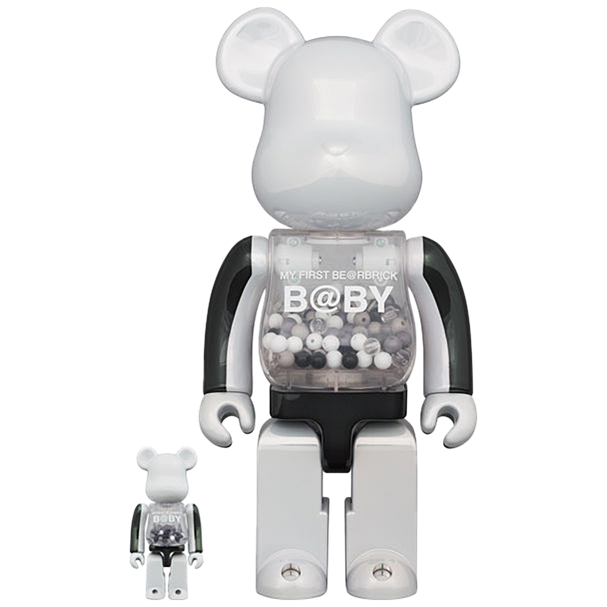 MY FIRST BE@RBRICK B@BY BLACK & WHITE CHROME Ver. 100％ & 400％