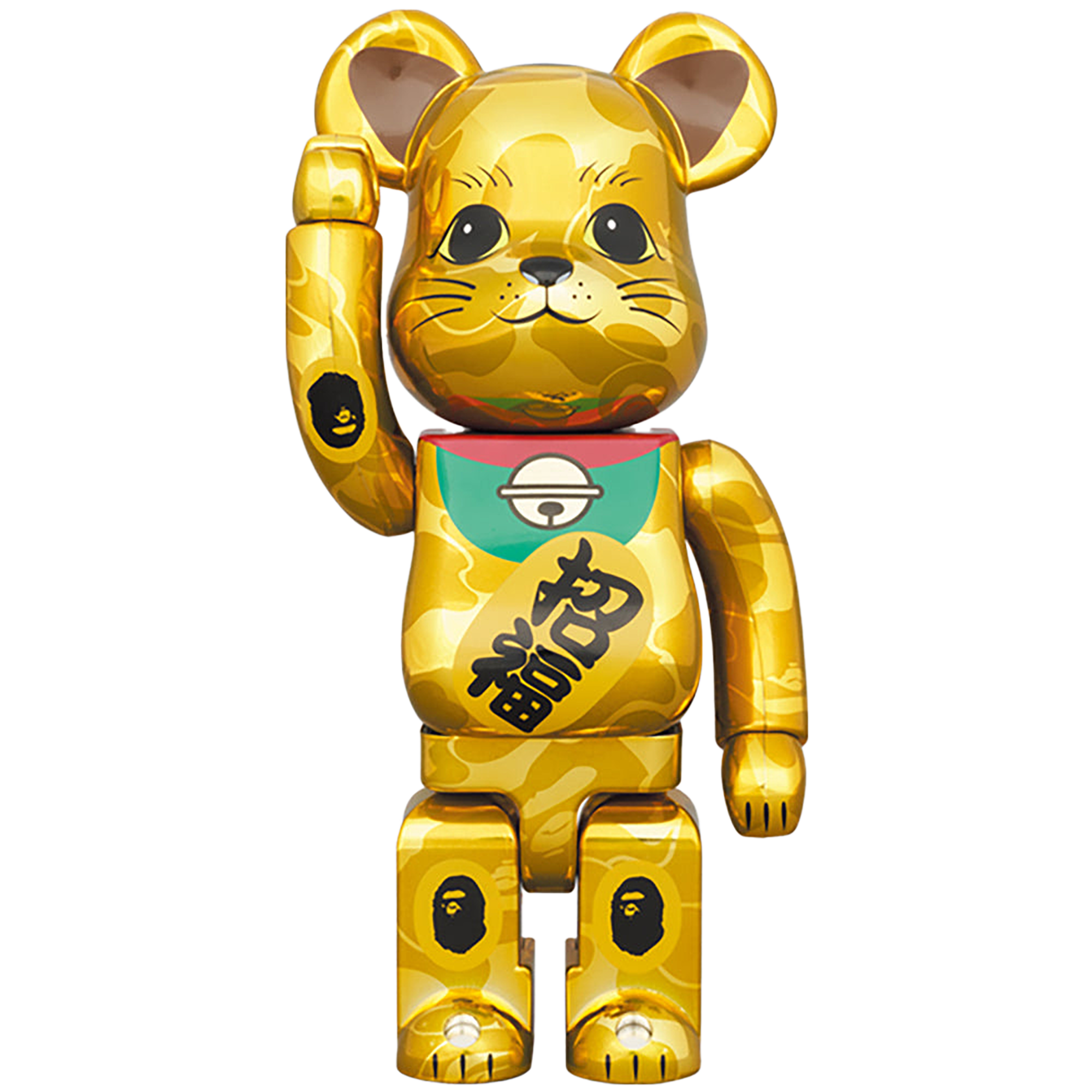 BE@RBRICK BAPE(R) 招き猫 金メッキ & 達磨 銀メッキ 100％ & 400％ 4PCS SET