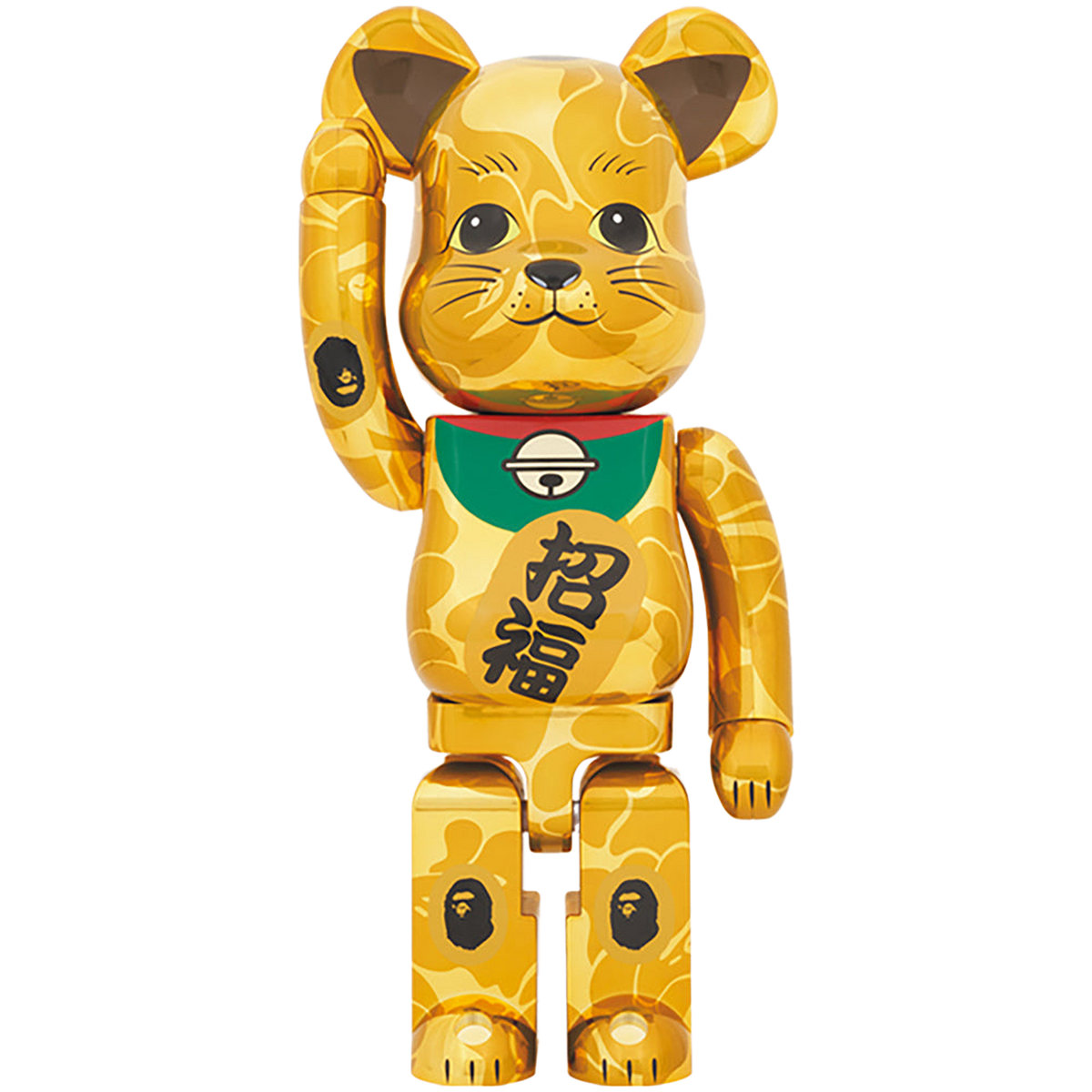 BE@RBRICK BAPE(R) 招き猫 金メッキ 1000％／達磨 銀メッキ 1000％