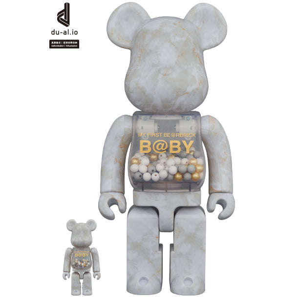 MY FIRST BE@RBRICK B@BY MARBLE(大理石) Ver. 100％ & 400％_0