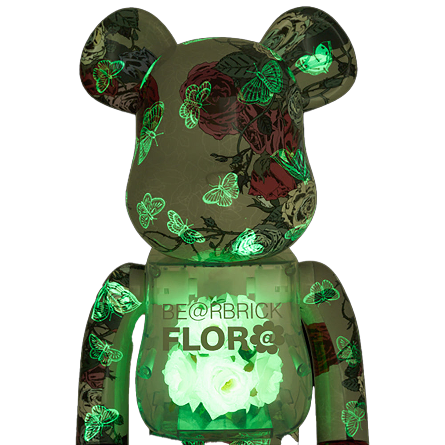 BE@RBRICK FLOR@ GLOW IN THE DARK 400％