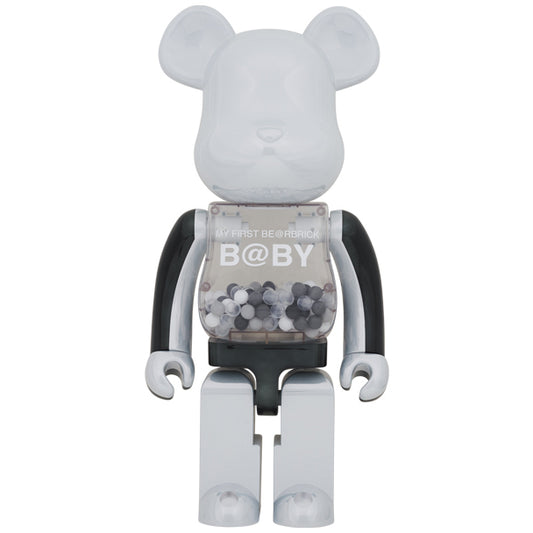 MY FIRST BE@RBRICK B@BY BLACK & WHITE CHROME Ver. 1000％_0