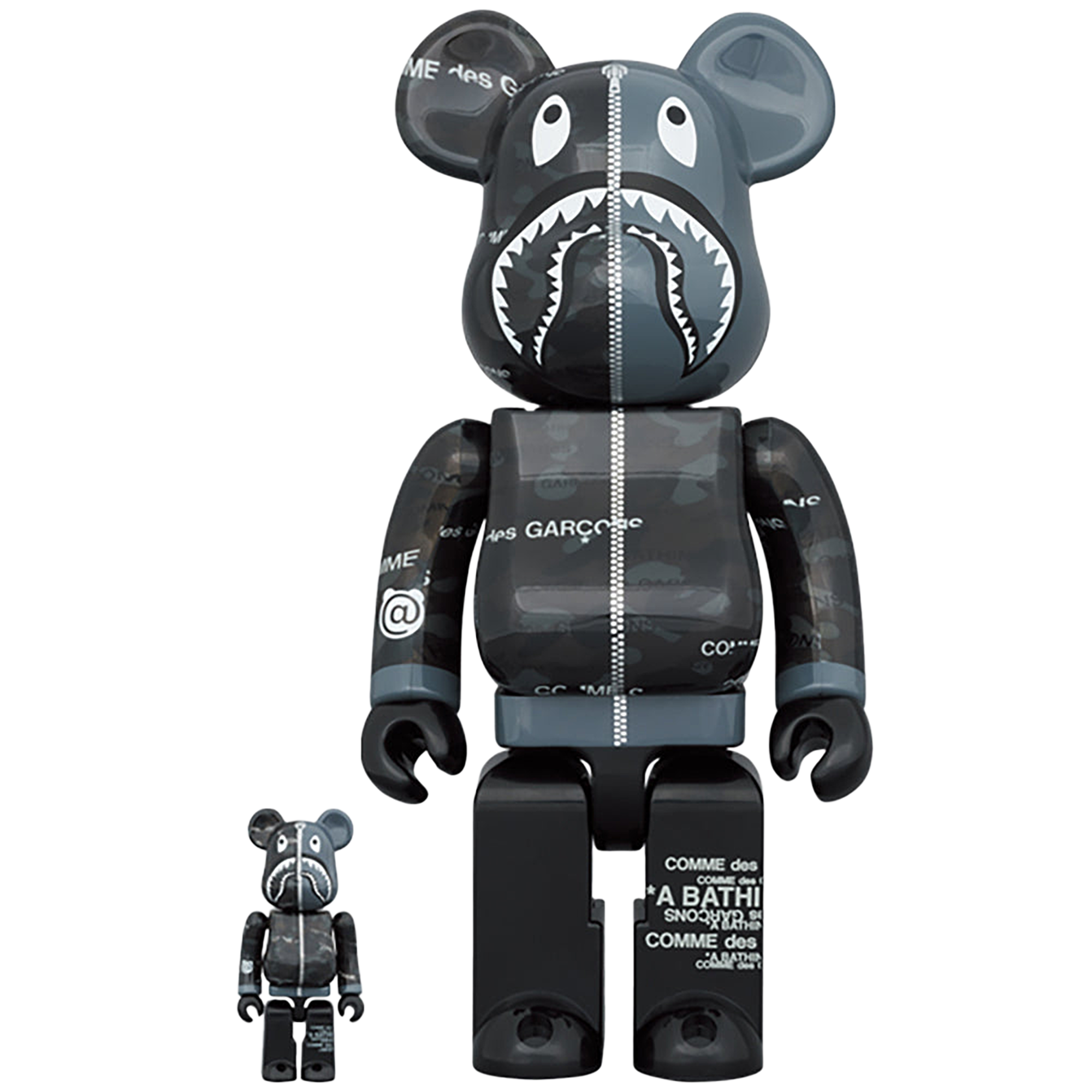 BE@RBRICK BAPE(R) CDG CAMO SHARK 100％ & 400％