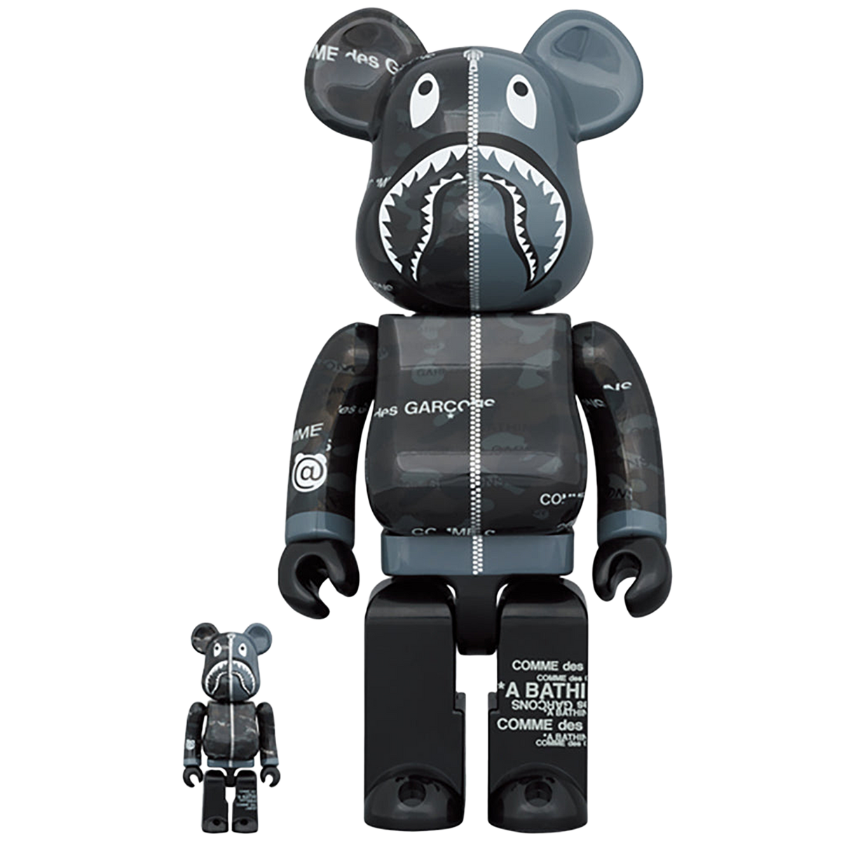 BE@RBRICK BAPE(R) CDG CAMO SHARK 100％ & 400％