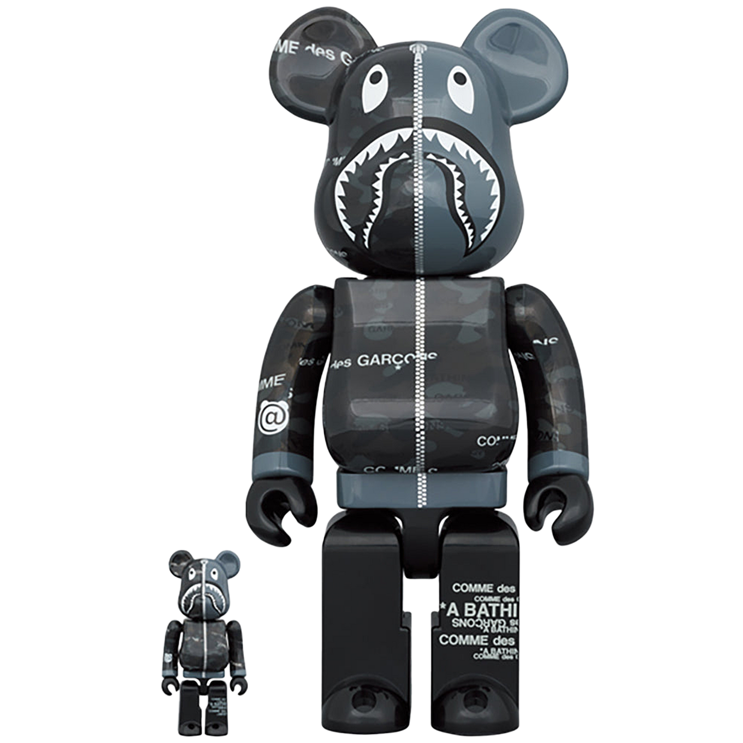 BE@RBRICK BAPE(R) CDG CAMO SHARK 100％ & 400％
