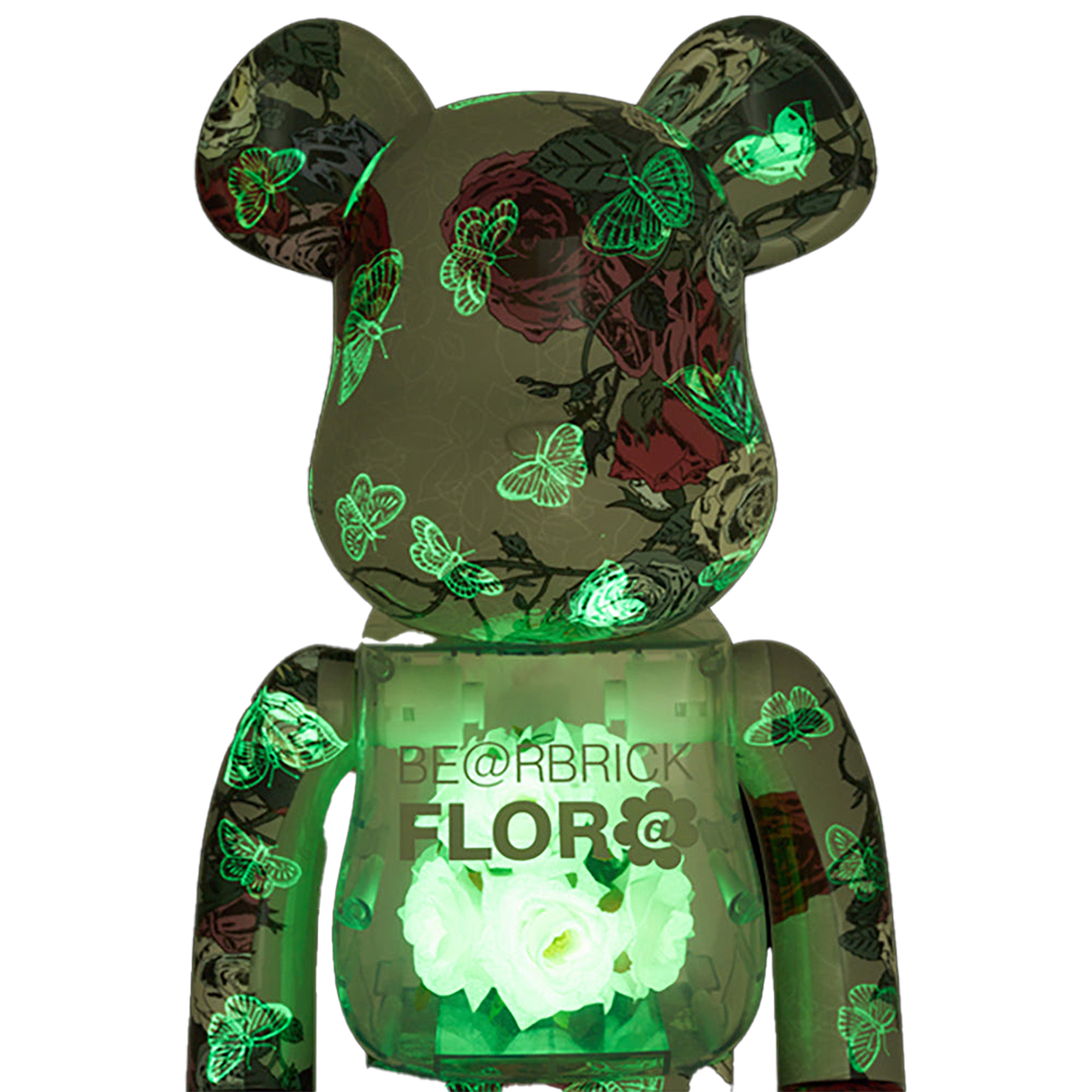 BE@RBRICK FLOR@ GLOW IN THE DARK 1000％