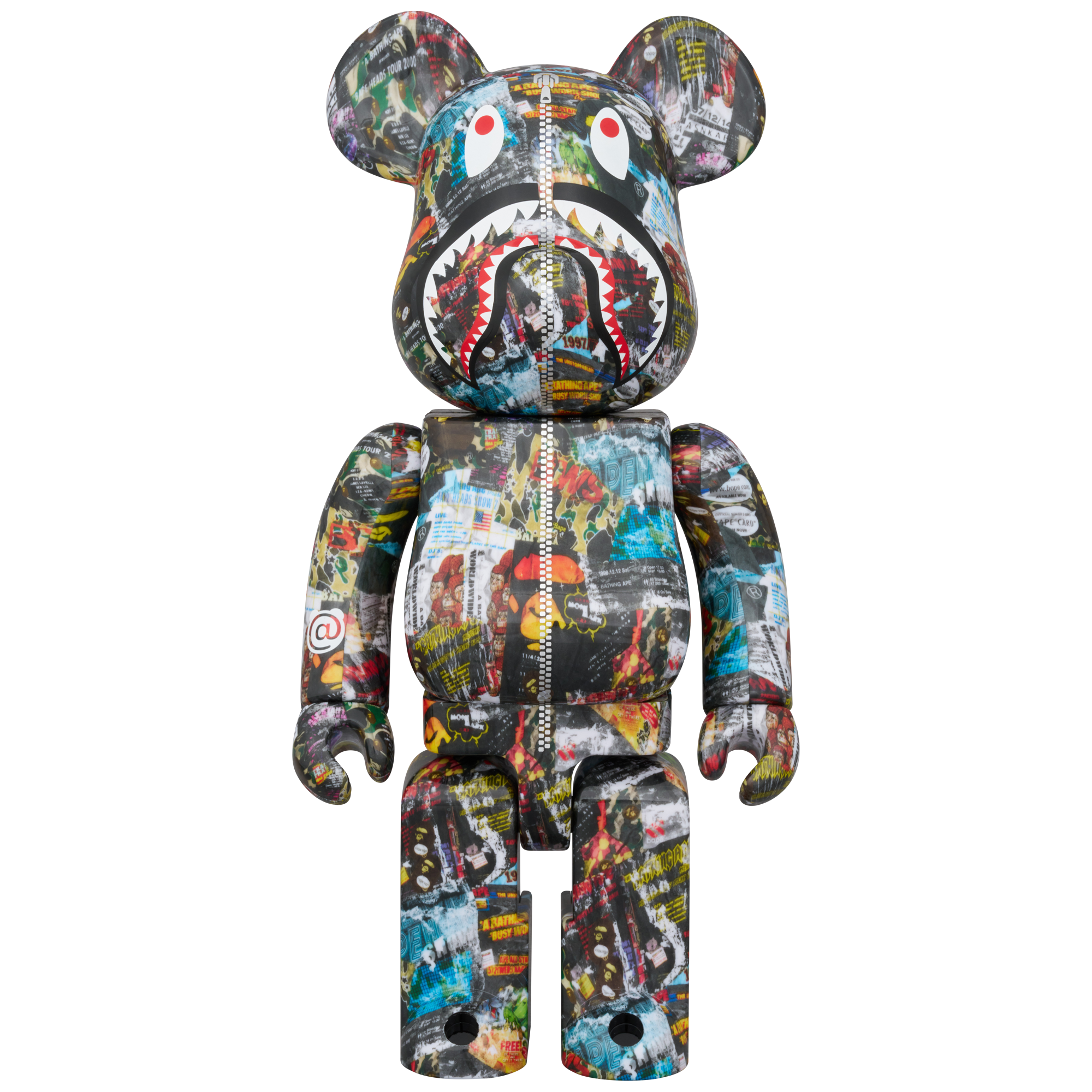 BE@RBRICK BAPE(R) LEGACY CAMO SHARK GRAY／RED／NAVY 100％ & 400％ 3 PCS SET
