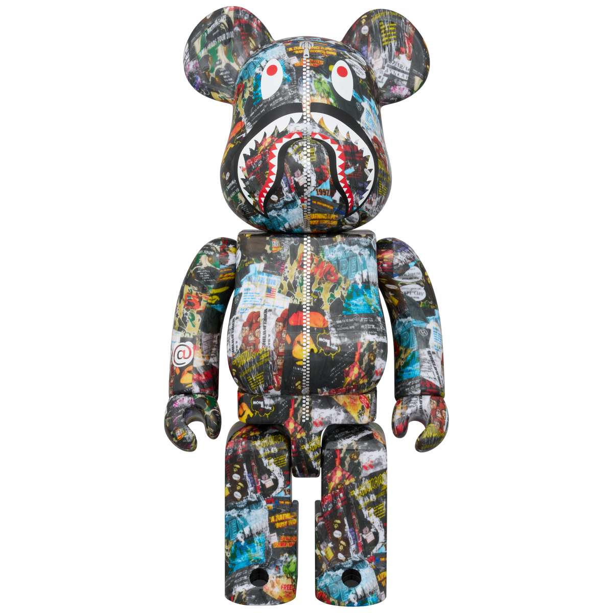 BE@RBRICK BAPE(R) LEGACY CAMO SHARK GRAY／RED／NAVY 100％ & 400％ 3 PCS SET
