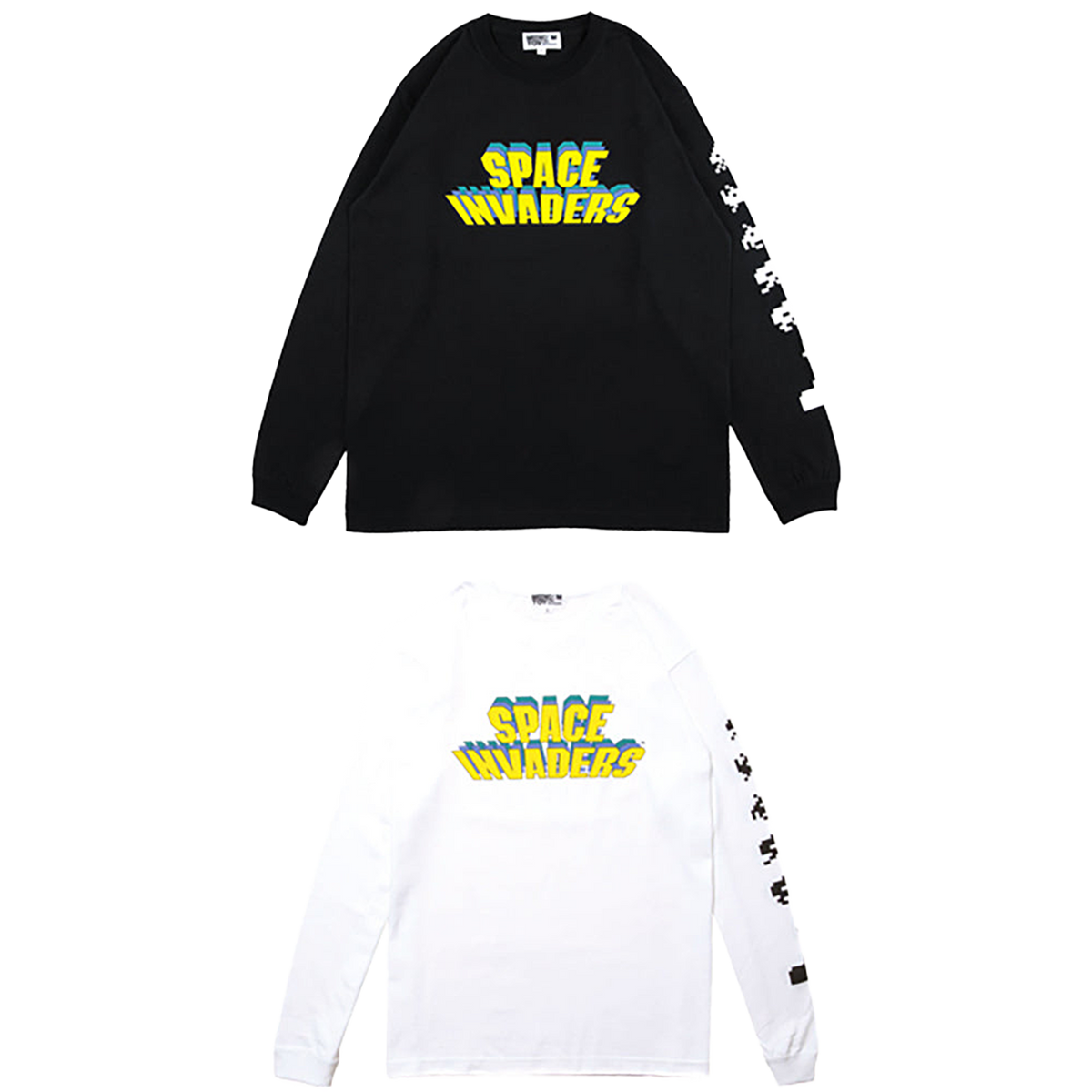 MLE SPACE INVADERSシリーズ LONG SLEEVE TEE "SPACE INVADERS"