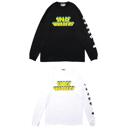 MLE SPACE INVADERSシリーズ LONG SLEEVE TEE "SPACE INVADERS"