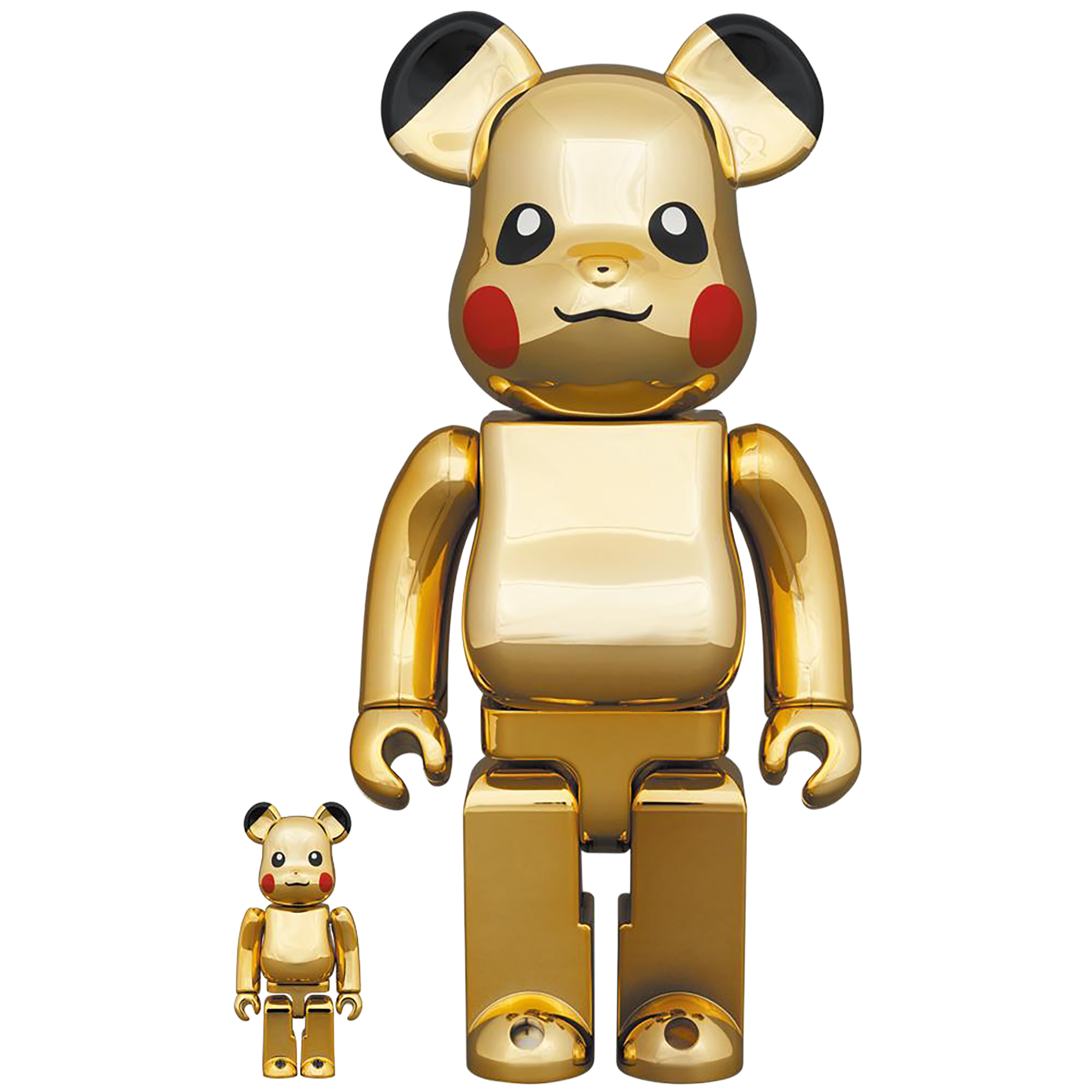 BE@RBRICK Pikachu GOLD CHROME Ver.100％ & 400％