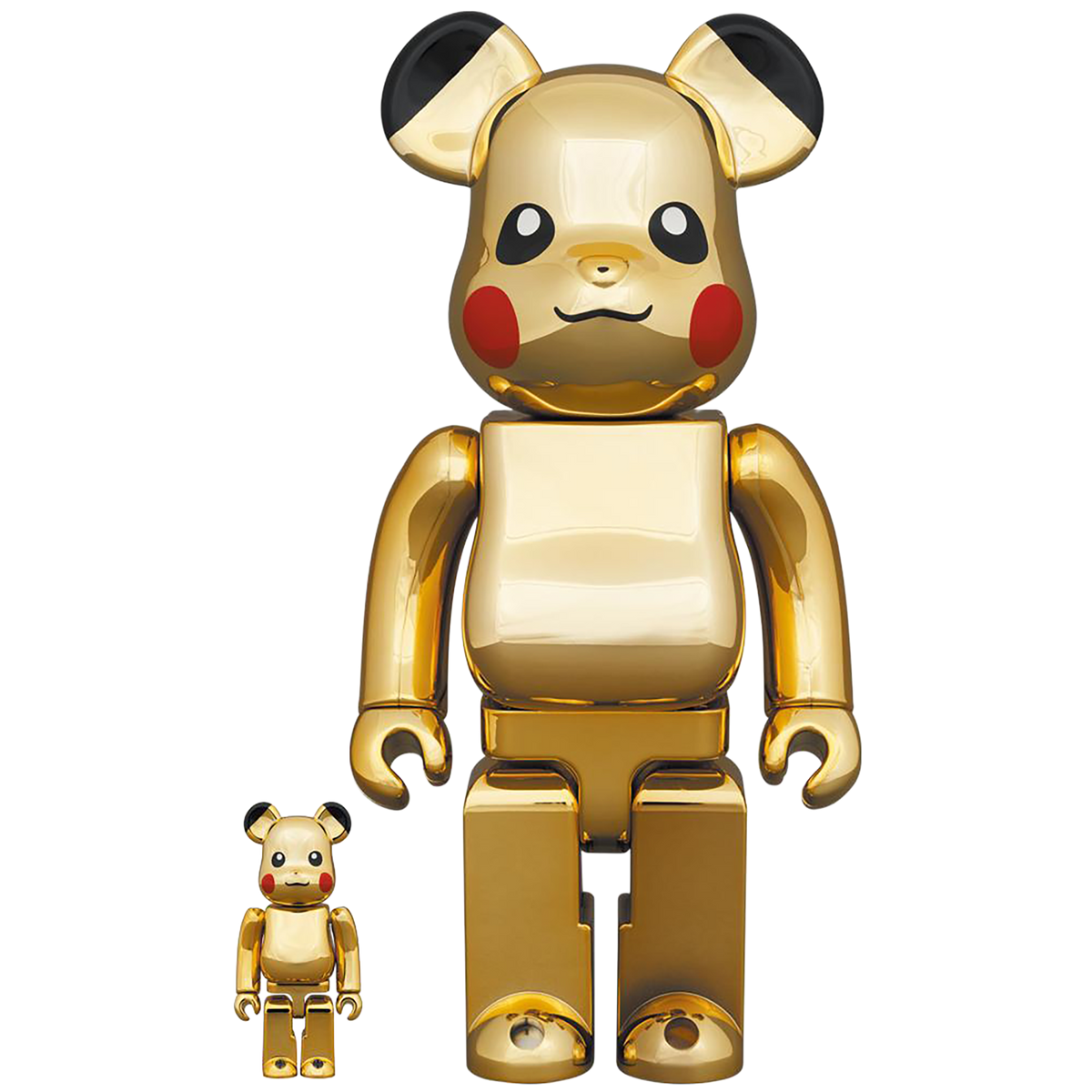 BE@RBRICK Pikachu GOLD CHROME Ver.100％ & 400％