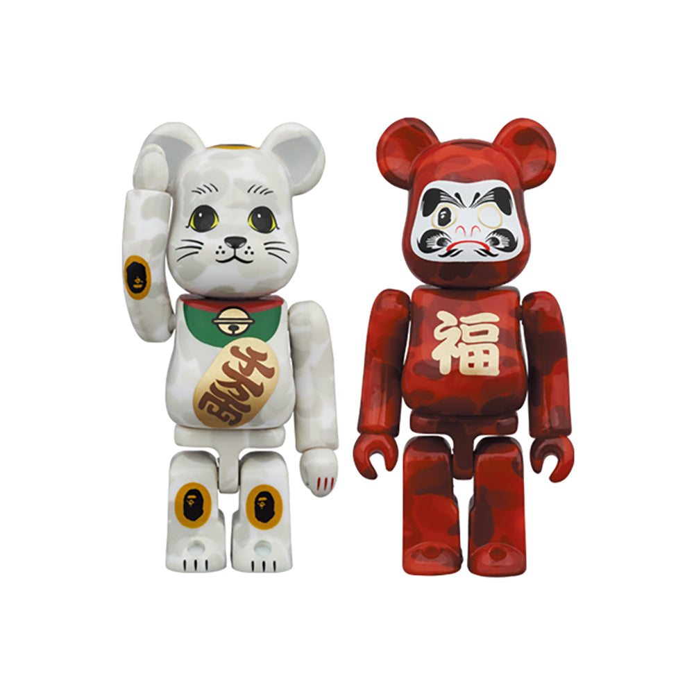 BE@RBRICK BAPE(R) 招き猫 & 達磨 100％ 2PACK_0