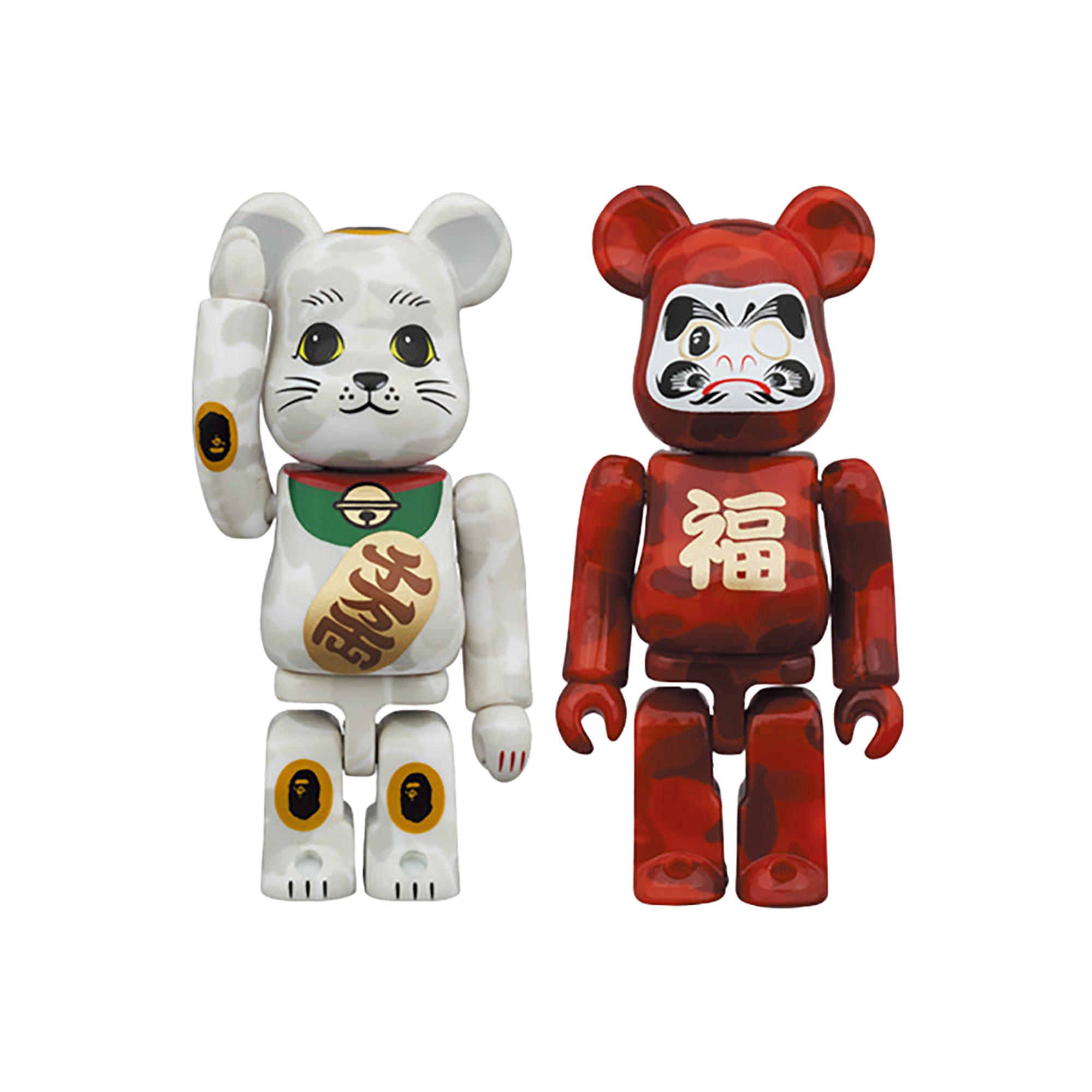BE@RBRICK BAPE(R) 招き猫 & 達磨 100％ 2PACK