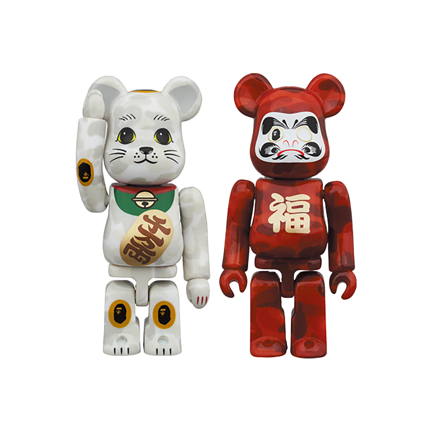 BE@RBRICK BAPE(R) 招き猫 & 達磨 100％ 2PACK