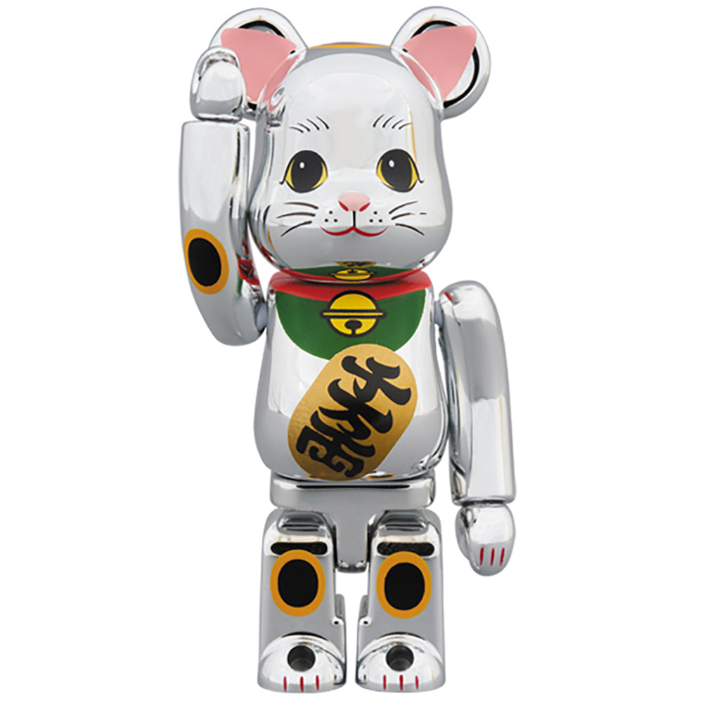BE@RBRICK 招き猫 銀メッキ参 100％_0