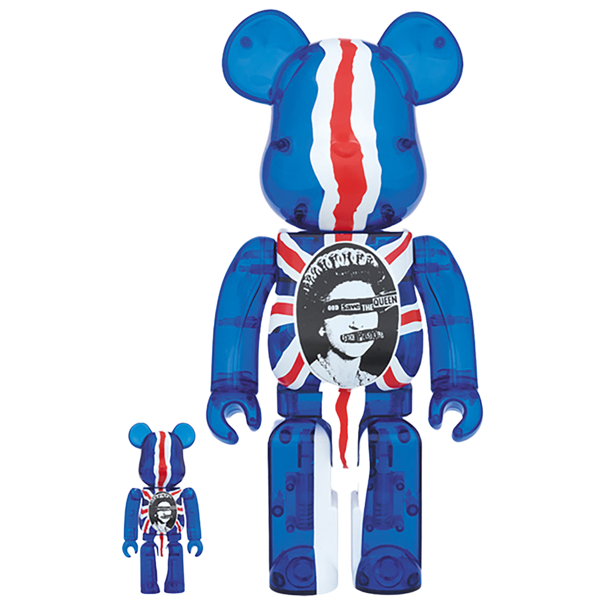 BE@RBRICK God Save The Queen Clear Ver. 100％ & 400％