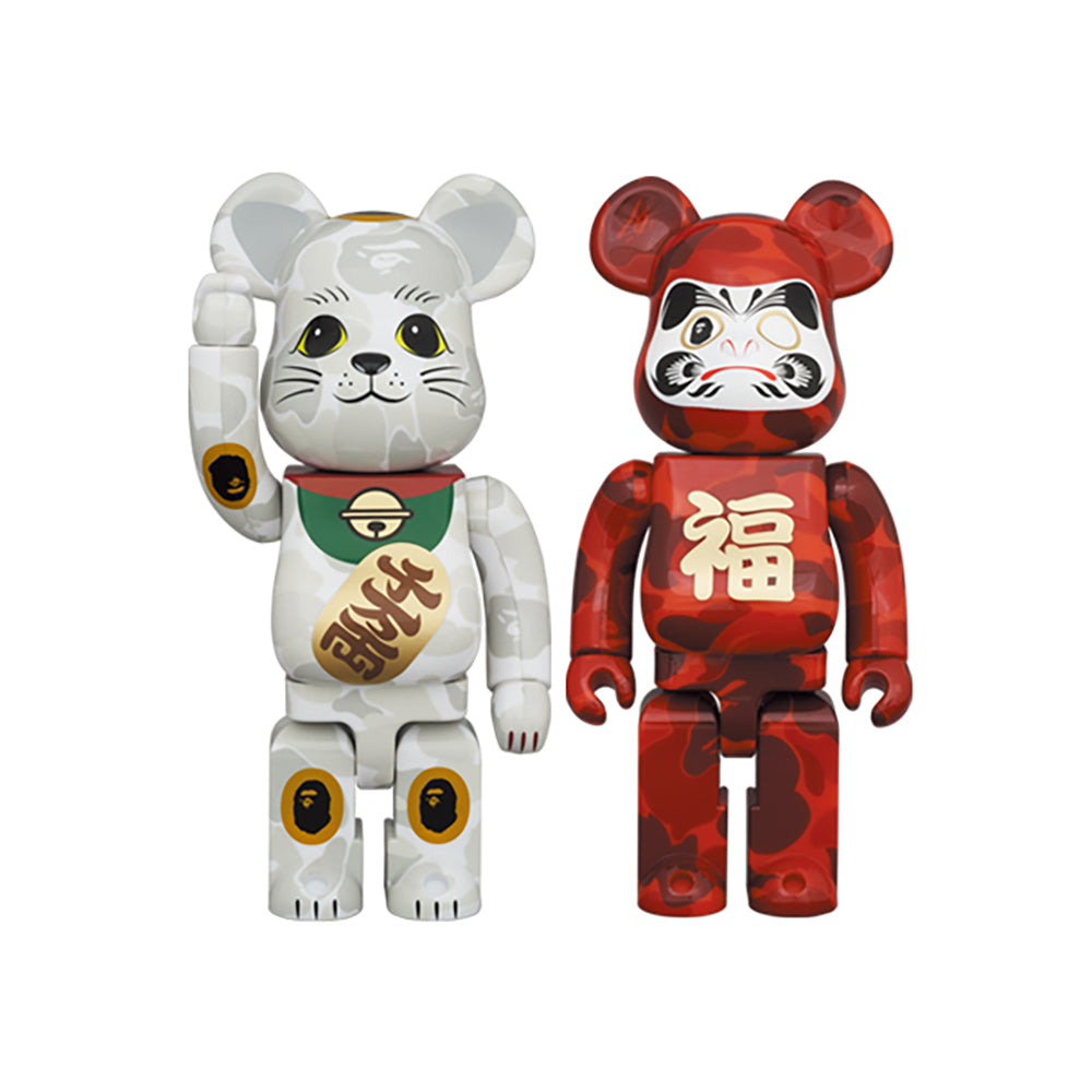 BE@RBRICK BAPE(R) 招き猫 & 達磨 400％ 2PACK_0