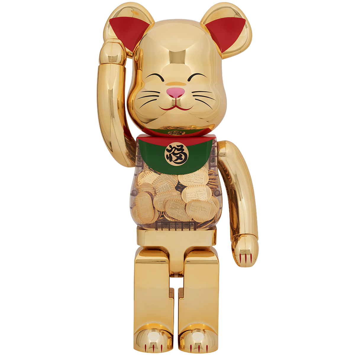 BE@RBRICK Maneki Neko Good Luck coin Gold Plating 1000％ 