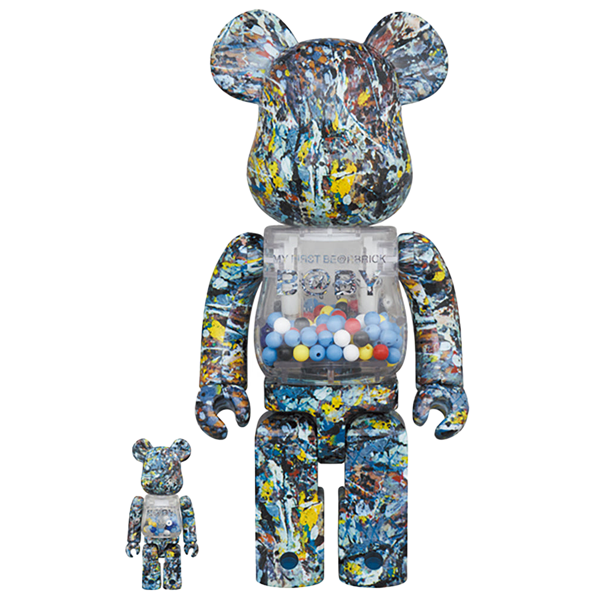 MY FIRST BE@RBRICK Jackson Pollock Studio Ver.100％ & 400％